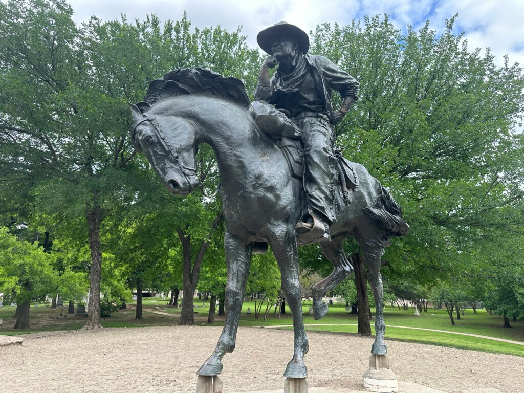 Statue in a city park