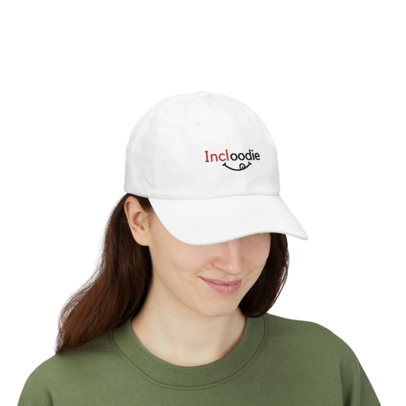 dad cap in white