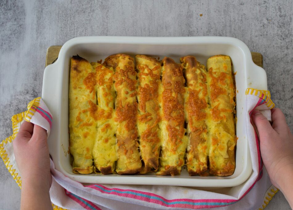 Creamy Chicken Enchiladas Verdes from Scratch