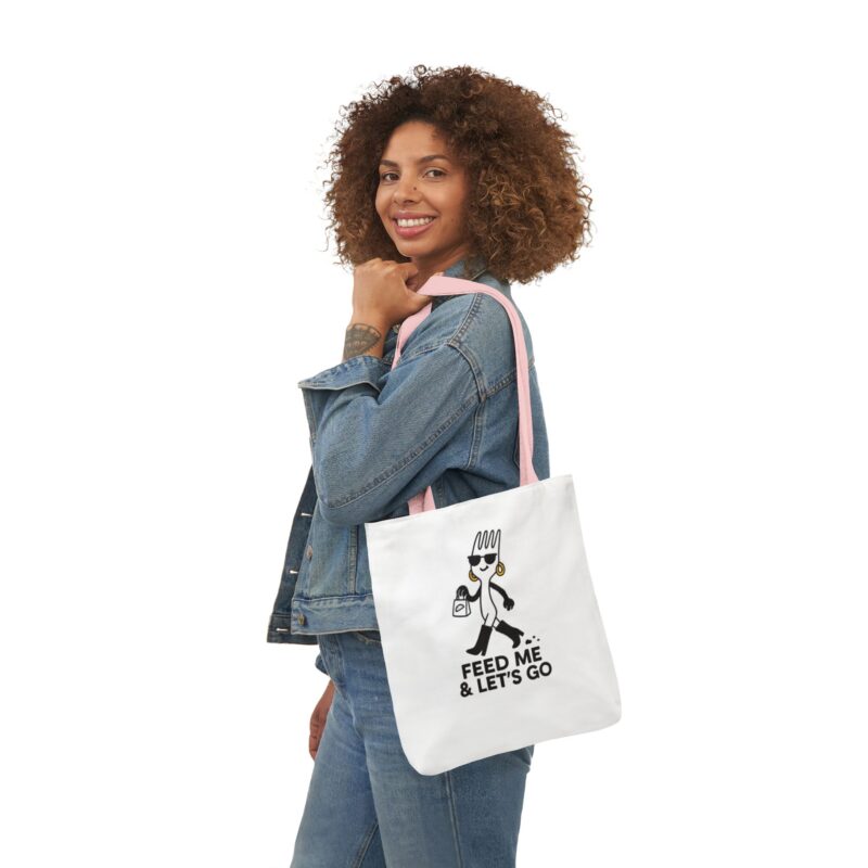 Incloodie AF Canvas Tote Bag with 5-Color Straps - Perfect for Foodies and Fashion Lovers - Image 12