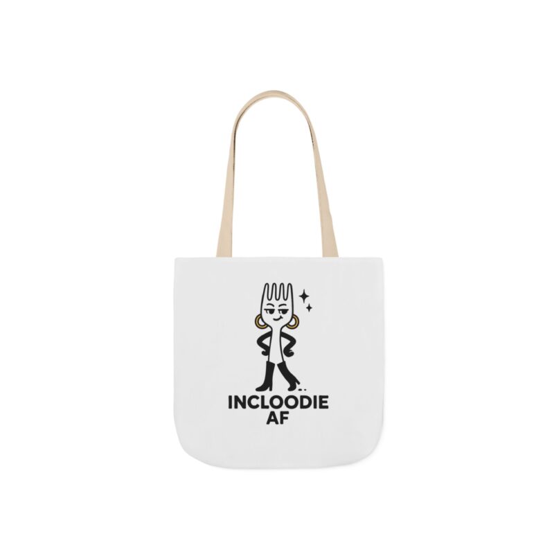 Incloodie AF Canvas Tote Bag with 5-Color Straps - Perfect for Foodies and Fashion Lovers - Image 2