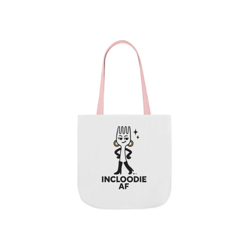 Incloodie AF Canvas Tote Bag with 5-Color Straps - Perfect for Foodies and Fashion Lovers - Image 10