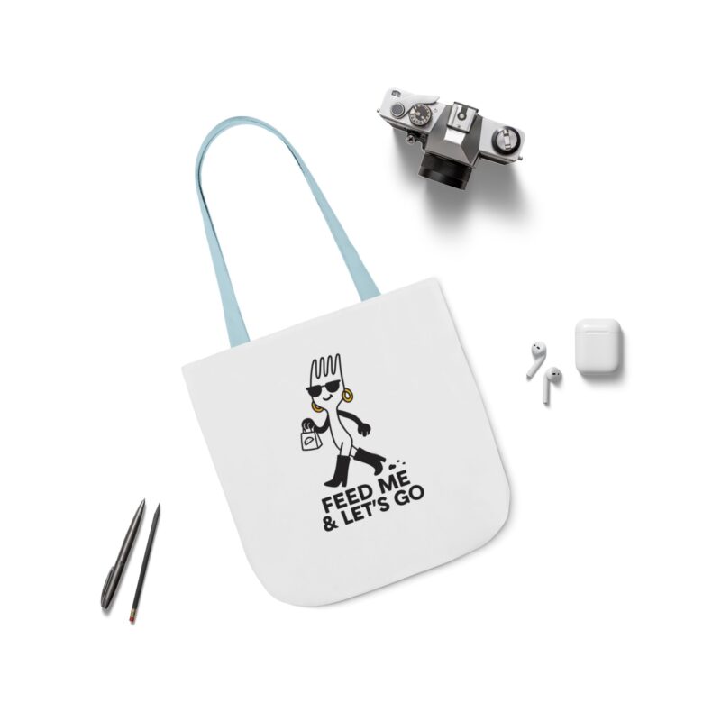 Incloodie AF Canvas Tote Bag with 5-Color Straps - Perfect for Foodies and Fashion Lovers - Image 7