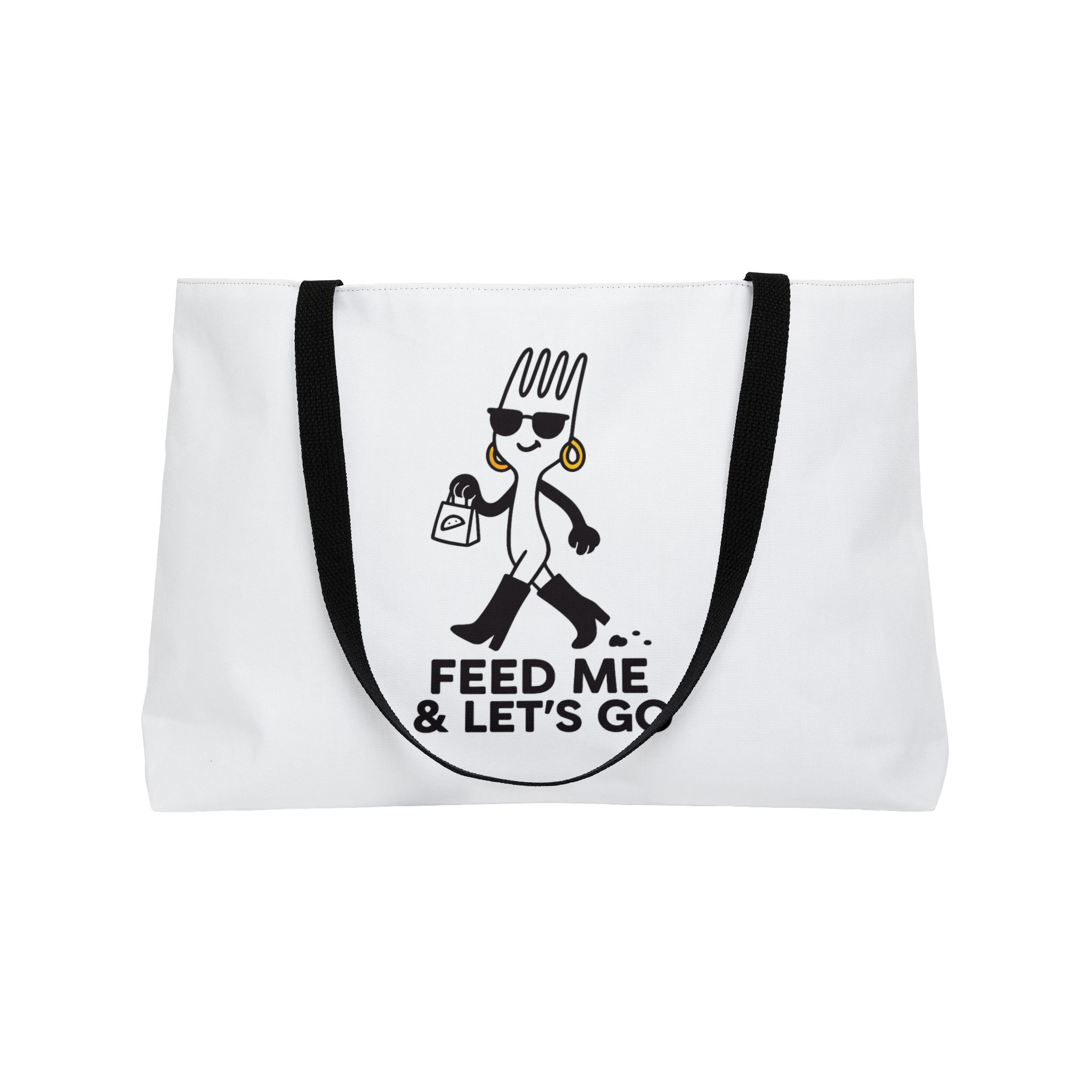 Funny Fork Design Weekender Tote Bag - Perfect for Travel & Everyday Use - Image 3