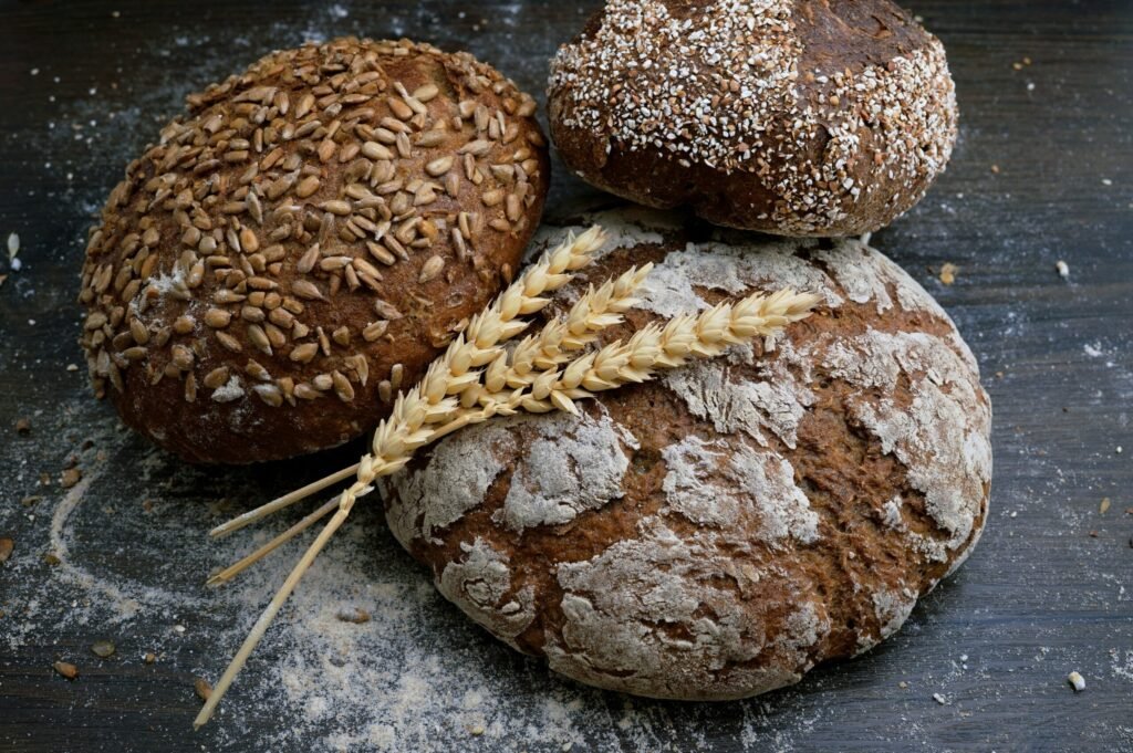Multigrain bread rolls with seeds
