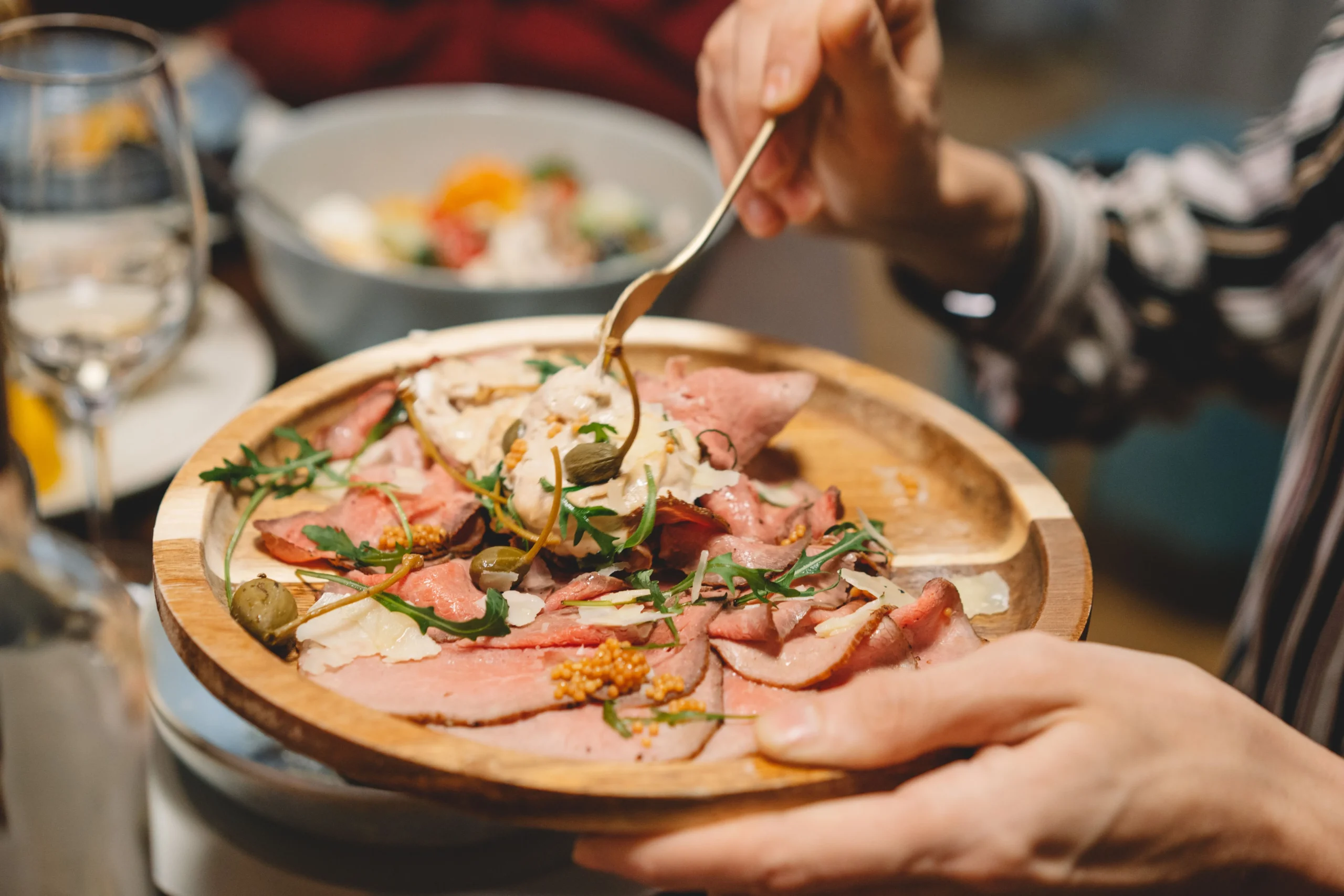 Couple sharing a delicious appetizer